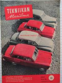 Tekniikan Maailma 1957 nr 13 (ylimäääinen nr),  Sähköpartakone ilman verkkovirtaa 1.500 markkaa, TV-antennit, Koeajossa Volkswagen