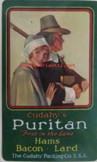 Cudahy´s Puritan Hams, Bacon, Lard -mainoskalenteri vuodelle 1928