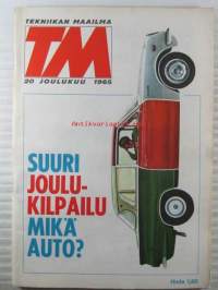 Tekniikan maailma 1965 nr 20, sis. mm. seur. artikkelit / kuvat / mainokset;      Valot vaa'assa - 45 auton ajovalot testissä, Autoradiosta loisto toisto, Kun