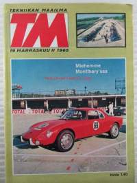Tekniikan maailma 1965 nr 19, marraskuu sis. mm. seur. artikkelit / kuvat / mainokset; Böhm-sähköurkujen rakennussarjat, Montereyn kilparadalla koeajo