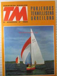 Tekniikan maailma 1965 nr 11, sis. mm. seur. artikkelit / kuvat / mainokset; Keveyttä laminoimalla, Koeajossa Yamaha YF-1 50cc ja YG1-K 80cc, Super 8