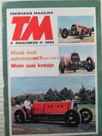 Tekniikan maailma 1965 nr 5, sis. mm. seur. artikkelit / kuvat / mainokset; Väri-TV pähkinäkuoressa, Värillistä lasia, Halvin trippimittari -