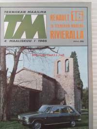 Tekniikan maailma 1965 nr 4, sis. mm. seur. artikkelit / kuvat / mainokset; Näillä laho loitommaksi, Sisustamme lenkkerin, Volkswagen 1500 S koeajossa,