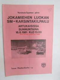 Jokamiehenluokan SM-karsintakilpailu Artukaisissa 16.8.1981 (Varsinais-Suomen piiri) -käsiohjelma