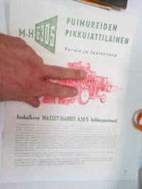 Massey-Harris  M-H 630 S itsekulkeva leikkuupuimuri -myyntiesite