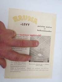 Rauma-levy (akustinen katto- ja seinälevy) -myyntiesite