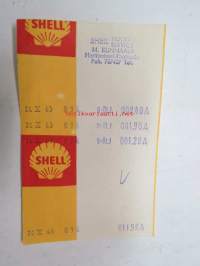 Shell M. Kunnaala Herttoniemi, 26.10.1963 -kuitti