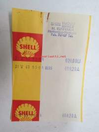 Shell Service M. Kunnaala Herttoniemi, 31.5.1963 -kuitti