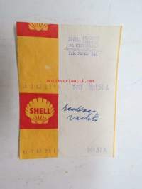 Shell Service M. Kunnaala Herttoniemi, 14.1.1963 -kuitti
