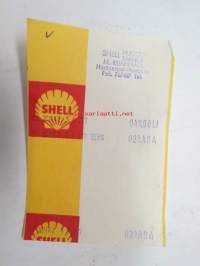 Shell Service M. Kunnaala Herttoniemi, 20.10.1962 -kuitti