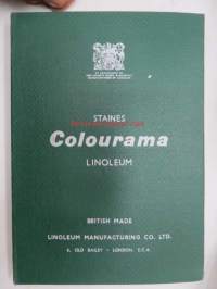 Staines Colourama linoleum model book -linoleumilaattojen mallikirja