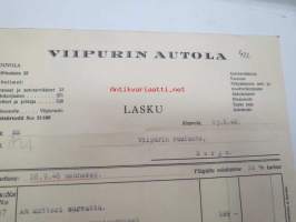 Viipurin Autola, Kouvola, 13.8.1948 -asiakirja