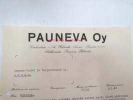 Pauneva Oy, Helsinki, 3.2.1948 -asiakirja