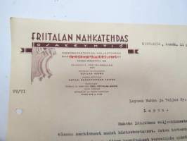 Friitalan Nahkatehdas Oy, Ulvila, 11.6.1940 -asiakirja