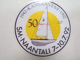 Kansanvene SM 1942-1992 Naantali 1992 -tarra