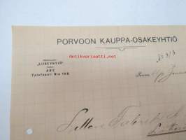 Porvoon Kauppa-Osakeyhtiö, Porvoo, 4.12.1902 -asiakirja