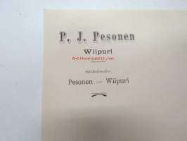 P.J. Pesonen, Wiipuri (Viipuri), 29.4.1902 -asiakirja
