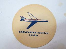 Finnair Caravelle service 1960 -olutlasinalunen