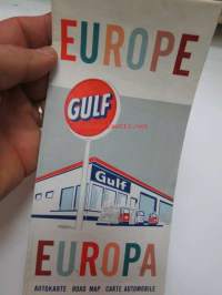 Gulf Europe Autokarte, Road Map, Carte Automobile -tiekartta