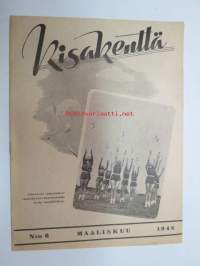 Kisakenttä 1948 nr 6 - Suomen Naisliikuntaliiton äänenkannattaja, kansikuvassa Sokol-tytöt