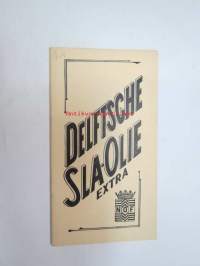 Delftsche Sla-olie extra  - Dewlftin salaattiöljy salaatteja, majonneeseja, leipomisia ja paistamisia varten - Cálve-Delftin äljytehtaiden tuote, Delft, Hollanti