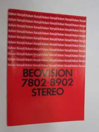 Bang & Olofsen Beovision 7802-8902 Stereo-televisio +video terminal kauko-ohjain -käyttöohjekirjat