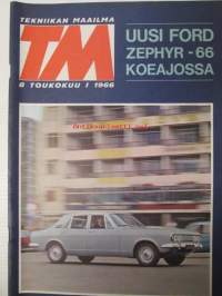 Tekniikan Maailma 1966 nr 8, sis. mm. seur. artikkelit / kuvat / mainokset; Volga TM testissä, Rakennamme transistoreista, Vaneriveneen geometriaa, ( veneen