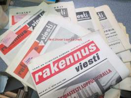 Rakennusviesti-lehtiä 10 kpl vv. 1961-1970