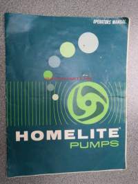 Homelite Pumps Operator´s manual -pumppujen käyttöohjekirja englanniksi