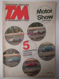 Tekniikan Maailma 1967 nr 19 sis. mm. seur. artikkelit / kuvat / mainokset;                                 Esittelyssä Lamborghini Coupe2 Litri Marzal ja Honda S