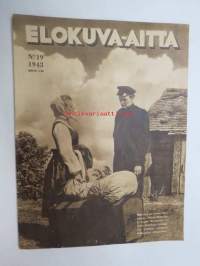 Elokuva-Aitta 1943 nr 19 sis. mm. seur. artikkelit / kuvat; Kansikuvassa Märta Ekström & Frank Sundström, Münchausen, Ville Salminen - lavastaja - ohjaaja -