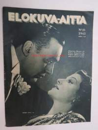 Elokuva-Aitta 1943 nr 21 sis. mm. seur. artikkelit / kuvat; Kansikuvassa Charles Boyer & Rita Hayworth, VArjoja Kannaksella, Skandaali kylässä, Laila okimo,