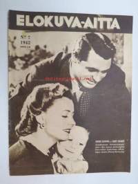 Elokuva-Aitta 1942 nr 7 sis. mm. seur. artikkelit / kuvat; Kansikuvassa Irene Dunne & Gary Grant Muistojen sävel -elokuvassa, James Cagney & Ann Sheridan - Costa