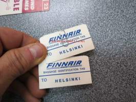 Finnair Baggage identification Tag AY-05-01-81 to Helsinki 2 kpl