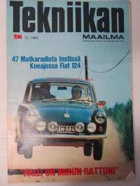 Tekniikan Maailma 1969 nr 13, koeajossa Fiat 124,  Triumph Trident 750, Matkaradiomarkkinat - 47 erilaista kokeessa,
