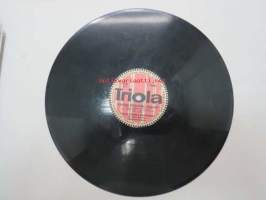 Triola T 4291 Tuula-Anneli Rantanen ja Ossi Runne orkestereineen - Lauantai-illan tyttö / Kaunis pesijätär -savikiekkoäänilevy, 78 rpm