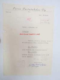 Porin Paitatehdas Oy, Pori, 26.10.1948 -asiakirja
