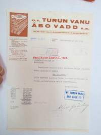 Turun Vanu - Åbo Vadd, Turku, 15.11.1948 -asiakirja