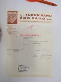 Turun Vanu - Åbo Vadd, Turku, 30.11.1948 -asiakirja