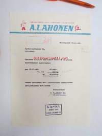 A.L. Ahonen Oy, Helsinki, 30.11.1948 -asiakirja