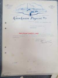 Kankaan Paperi Oy, Jyväskylä, 3.9.1940 -asiakirja / firmalomake