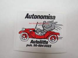 Autoliitto / Autonomiaa -tarra