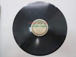 Triola T 4043 Veikko Tuomi - Vanhan vaahteran laulu / Laitan laulun liitämähän -savikiekkoäänilevy, 78 rpm