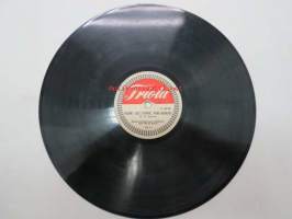 Triola T 4110 Saalem-seurakunnan kuoro ja orkesteri - Rantamilla taivaan / Vaikk´ois´syntis´veri ruskeet -savikiekkoäänilevy, 78 rpm