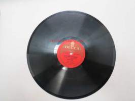 Decca SD 5043 Henry Theel - Keskiyön valssi / Eron hetki on kaunis -savikiekkoäänilevy, 78 rpm