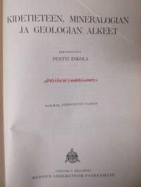 Kidetieteen, minearologian ja geologian alkeet