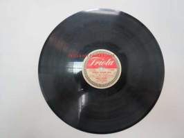 Triola T 4080 Pirkko Jaakkola - Keltaruusu / Pariisin taivaan alla -savikiekkoäänilevy, 78 rpm