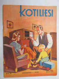 Kotiliesi 1939 nr 19, lokakuu I, 1.10.1939, sis. mm. seur. artikkelit / kuvat / mainokset; Kansikuvitus P. Söderström, Kutokaamme kaunis keinutuolinmatto,