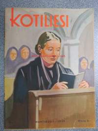 Kotiliesi 1939 nr 7, huhtikuu I, 1.4.1939, Ajankuvaa kevät 1939. Kansikuvitus P. Söderström, Rumford, Kuiva leipä ( reikäleipä)  ja sen kehitys, laaja artikkeli