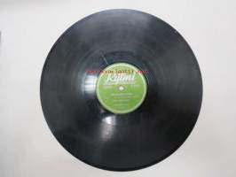 Rytmi R 6159 Erkki Junkkarinen - Valssi menneiltä ajoilta / Takkavalkea palaa -savikiekkoäänilevy, 78 rpm